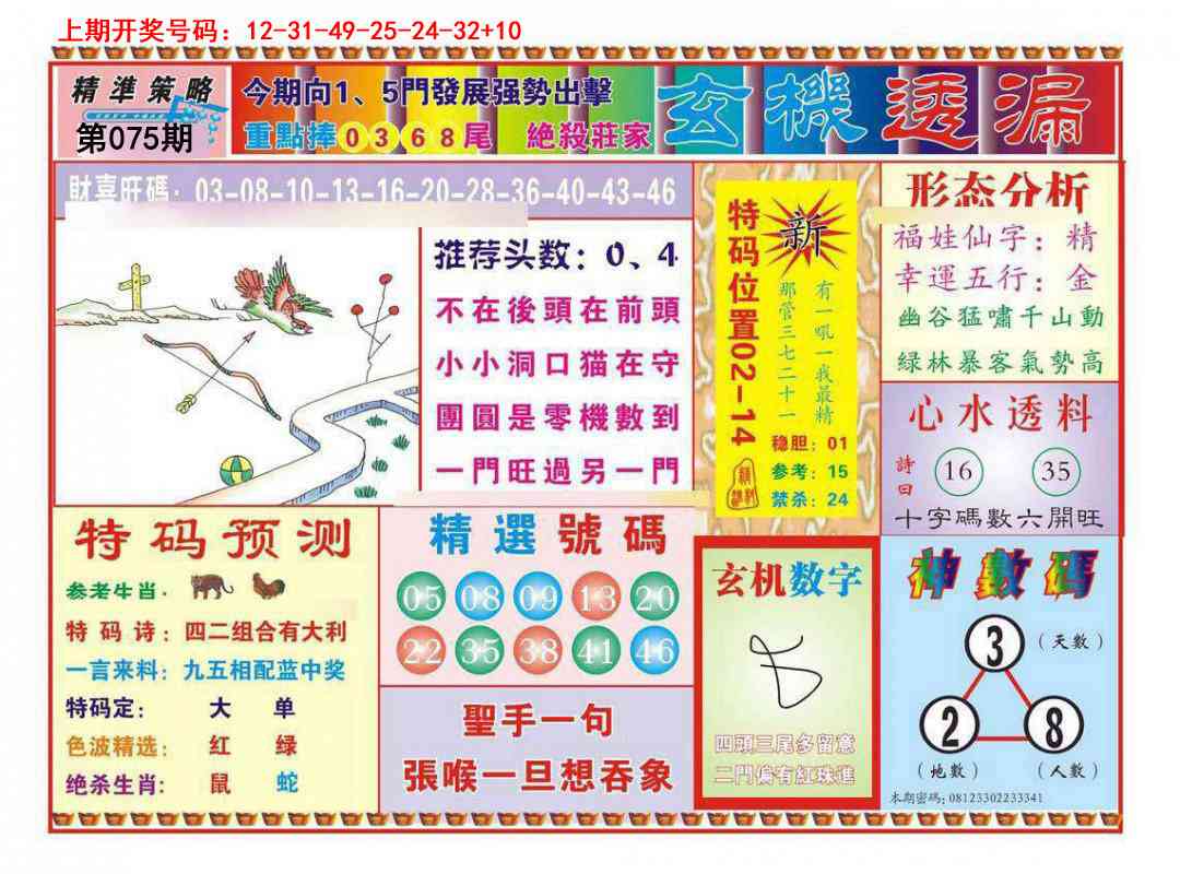 075期玄机透漏[图]